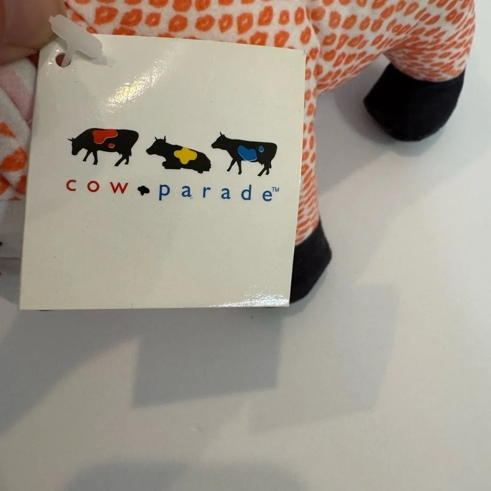 Westland Cow Parade Smooch Orange Bull 8” Plush Soft Toy Stuffed Animal